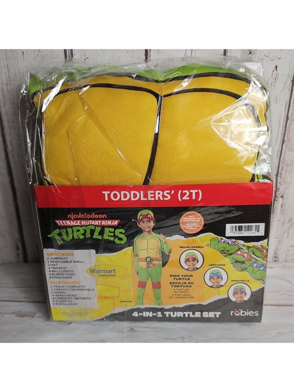 Teenage Mutant Ninja Turtles 4 In 1 Turtle Set Costume 2T Pick Your Turtle TMNT